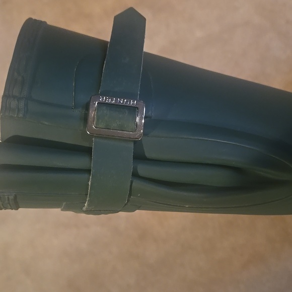 Hunter Original Natural Rubber Tall Hunter Green Waterproof Rain Boot Wellies - Picture 16 of 16